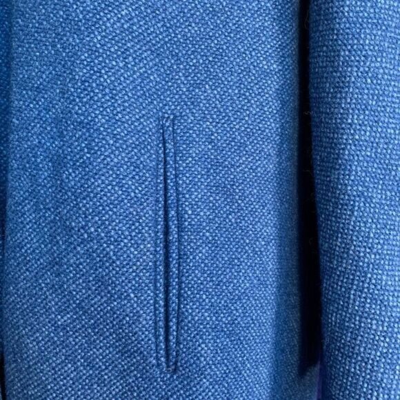 Vintage J’adore by Northfield Wool Car Coat Bright Blue Button Front Union Made - Picture 10 of 11
